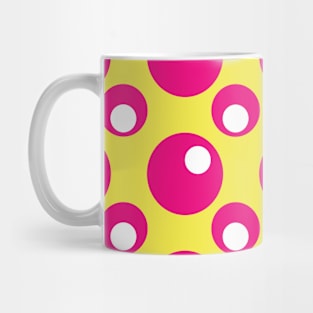 Pink and Yellow Circle Seamless Pattern 004#001 Mug